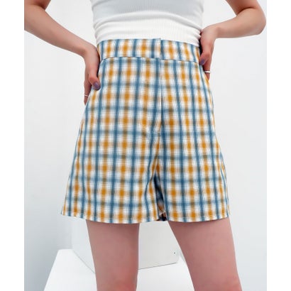 スパイラルガール SPIRALGIRL チェック柄ショートパンツ (イエロー系)