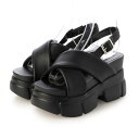 【XS-LLサイズ展開】厚底クロスパデットサンダル IW5426
