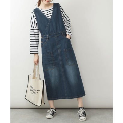 アットワン atONE カシュクールデニムジャンスカ (ネイビー) アットワン atONE カシュクールデニムジャンスカ (ネイビー)