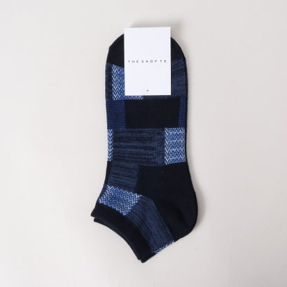 ザ ショップ ティーケー(メンズ) THE SHOP TK(Men) パッチワーク柄ショートSOX （ネイビー(094)）