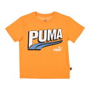 プーマ PUMA ジュニア 半袖Tシャツ ESS+ MID 90s ロゴ グラフィック Tシャツ_ 681316 （クレメンタイン）