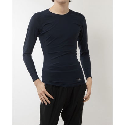 ティゴラ TIGORA メンズ フィットネス 長袖コンプレッションインナー 長袖クルーネックコンプレッション_iCOOL TR-3A1254UT (ネイビー)