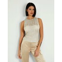 ゲス GUESS CRISTINA Rhinestone TaNecklace Top (F1QC) タンクトップ レディース