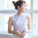 【WEB限定セール】コカ coca ハイネックノースリニットトップス (Lavender)