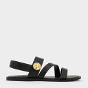 Yara ヤラ ターンロックストラッピーサンダル (Black)