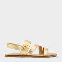 Yara ヤラ ターンロックストラッピーサンダル 【再入荷】(Gold)