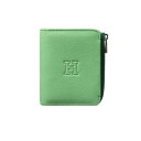 ヒロフ HIROFU 【プラティカ】二つ折り財布 レザー コンパクト ウォレット 本革 (サワーグリーン(420))