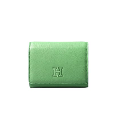 ヒロフ HIROFU 【センプレ】二つ折り財布 レザー ウォレット 本革 （サワーグリーン(420)）