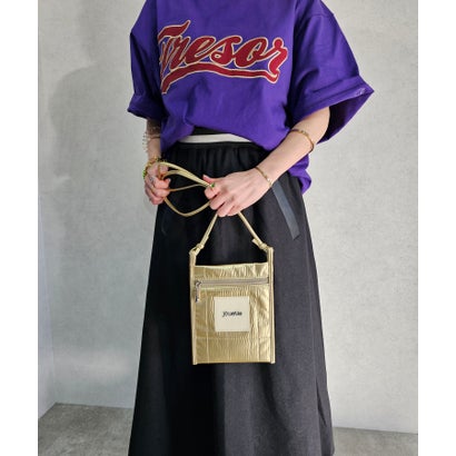 ジュエティ jouetie メタリックPUキルティング スリムミニショルダーバッグ （GLD）