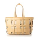 イザック Y'SACCS 【リサイクルレザー】メッシュかごバッグ large (ナチュラル)
