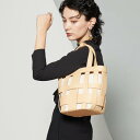 イザック Y'SACCS 【リサイクルレザー】メッシュかごバッグ small (ナチュラル)