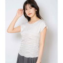 ノエラ Noela シャーリングビスチェ切替ブラウス (ベージュ)