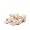 レースレディース Lace Ladies メッシュ編みダブルストラップサンダル (アイボリー)