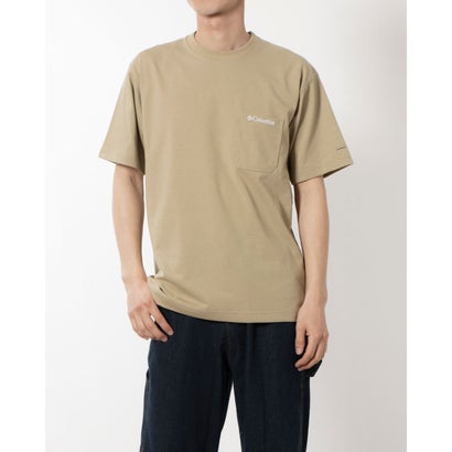 コロンビア Columbia メンズ アウトドア 半袖Tシャツ ヤハラフォレストポケットショートスリーブクルー PM1989 （British Tan）