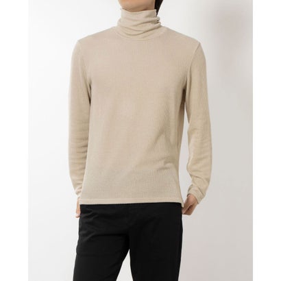 モードフルーレ MODE FOURRURE イタリア製メンズタートルカットソー (ベージュ)