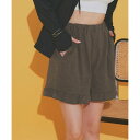 【ラッシュガード】ヘムフリルショートパンツ (ブラウン)