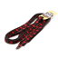 塼졼 SHOELACE 10mm 塼졼 STAR ץȡԲľʡ BLACK/RED