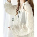 クラシカルエルフ Classical Elf 今っぽいこなれ感を叶える。チュール×シフォンレイヤードシアーブルゾン (アイボリー)