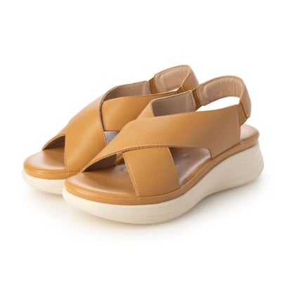 クロワッサン CROISSANT 軽量厚底サンダル CR4604 （キャメル）