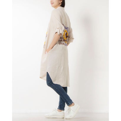 モードフルーレ MODE FOURRURE イタリア製ロングシャツ （ベージュ）