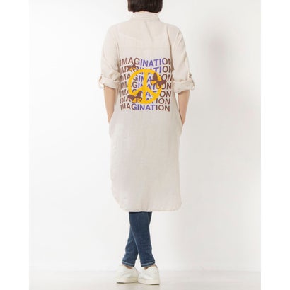 モードフルーレ MODE FOURRURE イタリア製ロングシャツ （ベージュ）