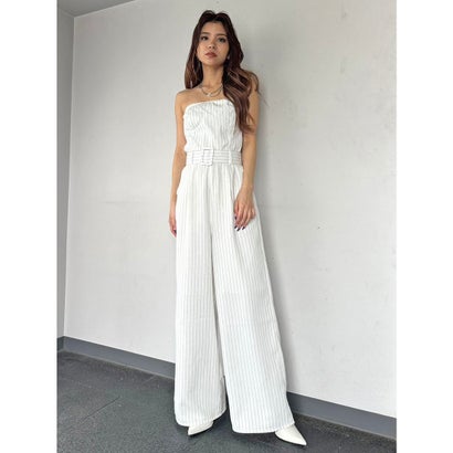 エゴイスト EGOIST コルセットワイドパンツオールインワン （WHITE）