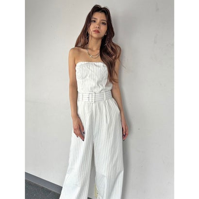 エゴイスト EGOIST コルセットワイドパンツオールインワン （WHITE）