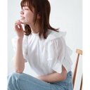 アルシーヴ archives 五分袖フリルブラウス (OFWH)