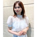 チーク Cheek シアーパフショルブラウス (OFWH)