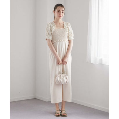 アルシーヴ archives ポコポコボレロ×シャーリングキャミワンピースセット （IVO）