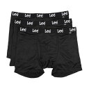 リー Lee 3枚セット ロゴ 前開き ボクサーパンツ 3P SET 大きいサイズ メンズ 下着 アンダーウェア(3L、4L、5L、6L) 【返品不可商品】 (...