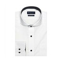 トーキョーシャツ TOKYO SHIRTS 【超形態安定・大きいサイズ】 ホリゾンタルワイドカラー 長袖 ワイシャツ (ホワイト)