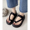 ミニミニストア miniministore トングサンダル 厚底 ビーチサンダル 夏 (ブラック)