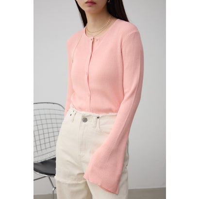 シアーニットカーディガン PNK