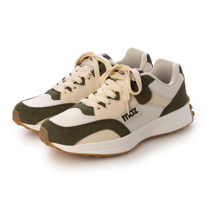モズ moz レーシング レトロ スニーカー （カーキ）