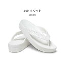 クロックス crocs レディース サンダル 厚底 バヤ プラットフォーム フリップ 208395 （ホワイト）の商品画像