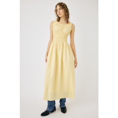 SUCKER CHECK GATHER ドレス L/YEL1