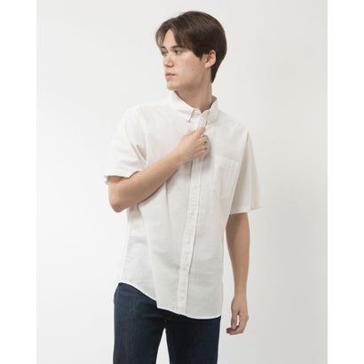 スタイルブロック STYLEBLOCK シャンブレーBD半袖シャツ (ホワイト) スタイルブロック STYLEBLOCK シャンブレーBD半袖シャツ (ホワイト)