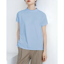 リリーオブバリー Lily of Valley モックネック フレンチスリーブ Tシャツ カットソー 無地 上品 清楚 カジュアル 春 夏 (BL)(4)