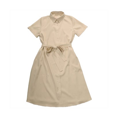 トーキョーシャツ TOKYO SHIRTS 麻調合繊 シャツワンピース (ベージュ)