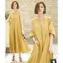 ルイルエブティック RUIRUE BOUTIQUE 洗える3WAYボレロ&フレアワンピースセット (イエロー)