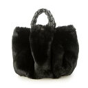 カシェリエ CACHELLIE C7994 F/FUR*PU BRAID TOTE （ブラック）