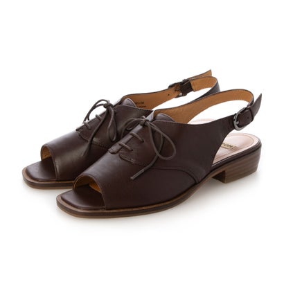 アポム APOM レースアップスリングバックサンダル 30（ダークブラウン）