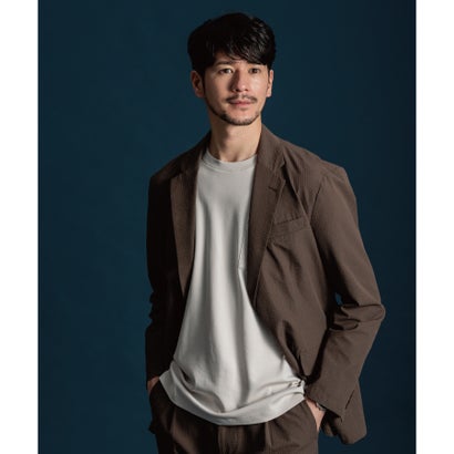 ザ ショップ ティーケー アウター メンズ ザ ショップ ティーケー(メンズ) THE SHOP TK(Men) シアサッカーメッシュジャケット （ブラウン(043)）