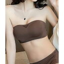 ミニミニストア miniministore ストラップレスノンワイヤー美胸ブラジャー (ブラウン)