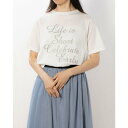 アンナニコラ Anna Nicola 撥水生地 ロゴフレアTシャツ (オフ)