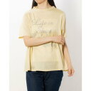 アンナニコラ Anna Nicola 撥水生地 ロゴフレアTシャツ (レモン)