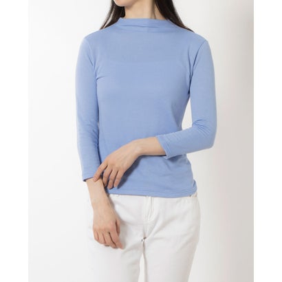 アズ as 裏パイル 吸水速乾ボトルネック7分袖Tシャツ （ヒヤシンス）