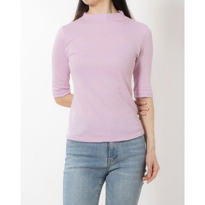 アズ as 裏パイル 吸水速乾ボトルネック5分袖Tシャツ （ピンク）