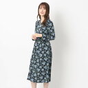 ローラ アシュレイ Laura Ashley 【WEB限定／ジャージ素材／同柄アイテムあり】バンバリー柄ワンピース （ブルー(193)）